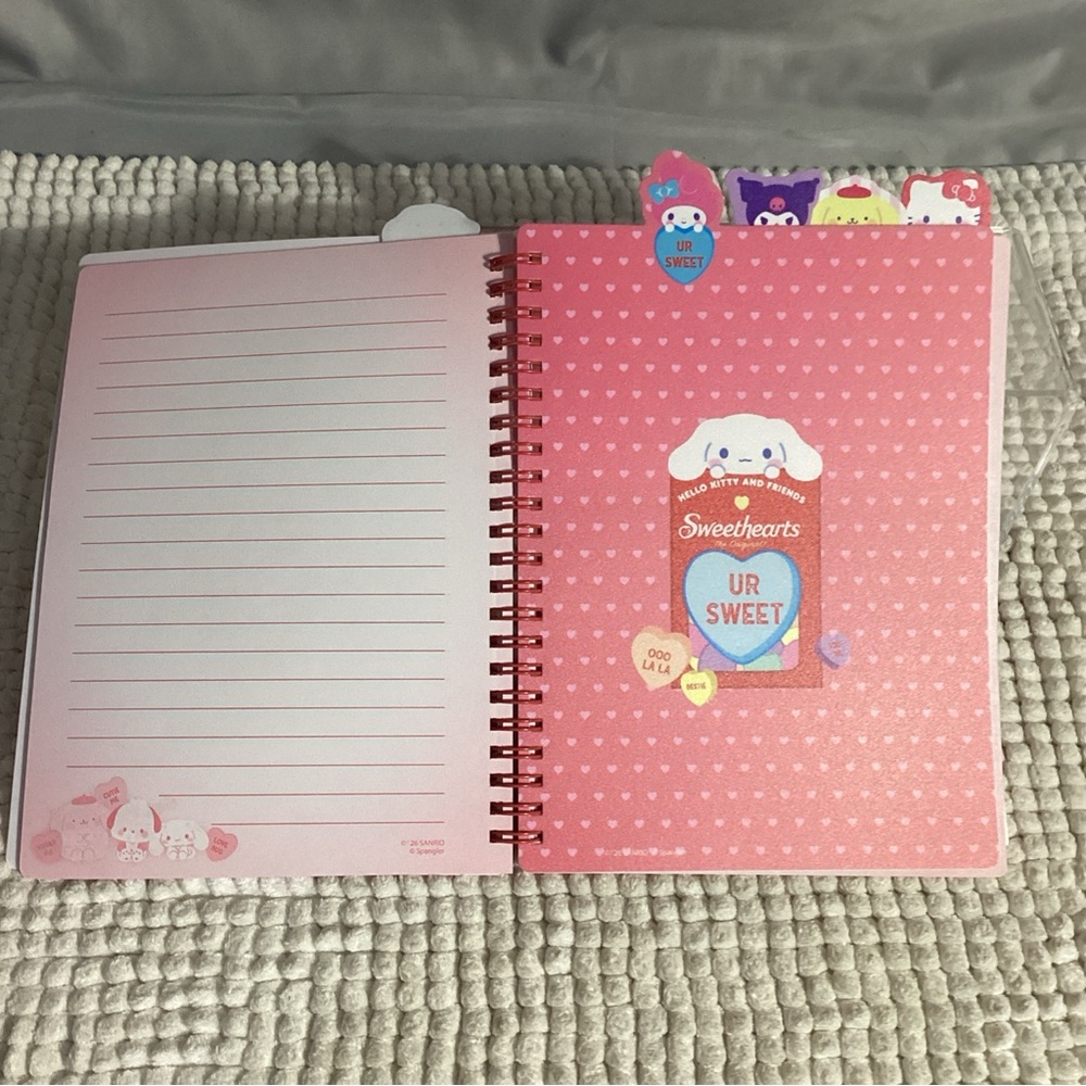 Sanrio Hello Kitty & Friends x Sweethearts 5 Tab 80 Lined Sheet Journal Notebook - Picture 4 of 8